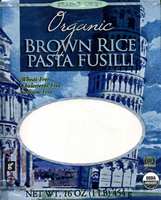 Organic Brown Rice Fusilli Pasta - 16 oz (1 lb) 454g