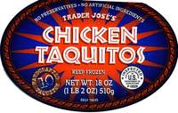 Chicken Taquitos - 18oz (1lb 2oz) 510g