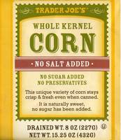 Whole Kernel Corn - 15.25 oz (432g)