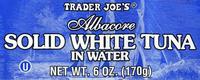 Albacore Solid White Tuna In Water - 6oz (170g)