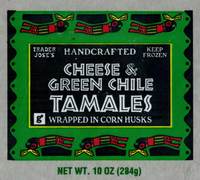 Cheese & Green Chile Tamales - 10oz (284g)